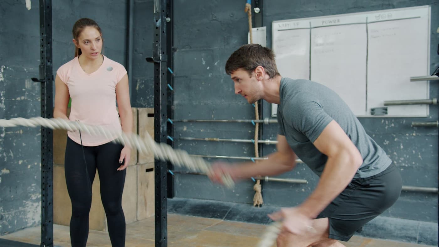 Entrenamiento funcional con battle ropes